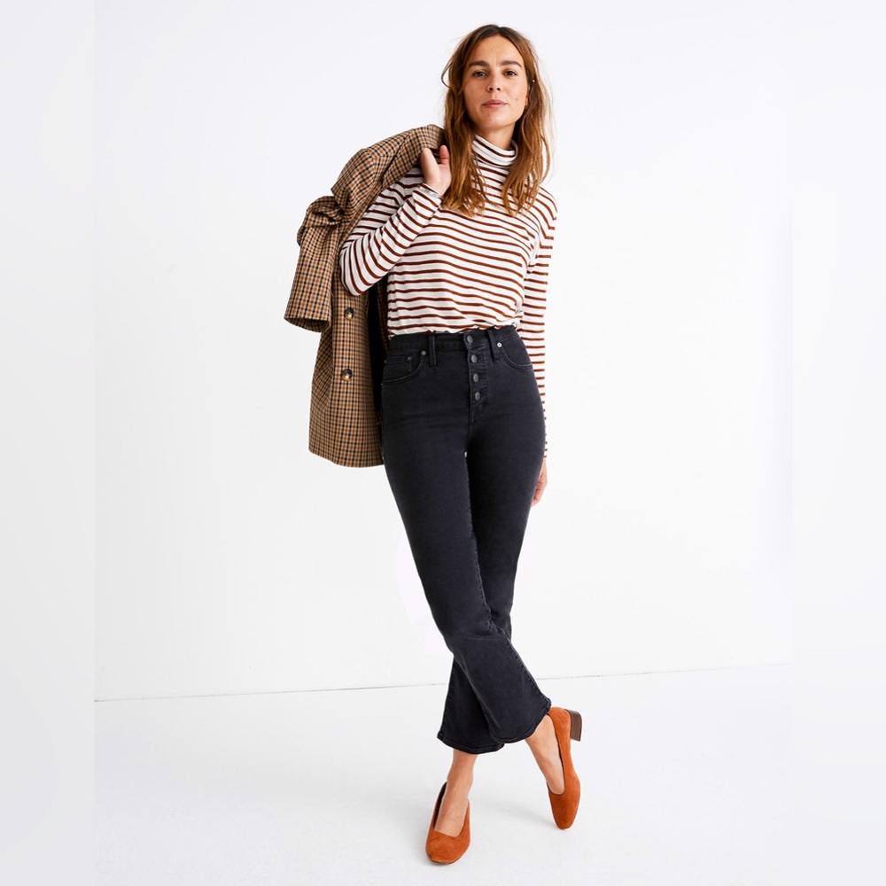 Madewell Cali Demi-Boot Jeans in Bellspring Wash: Button-Front Edition Size 29